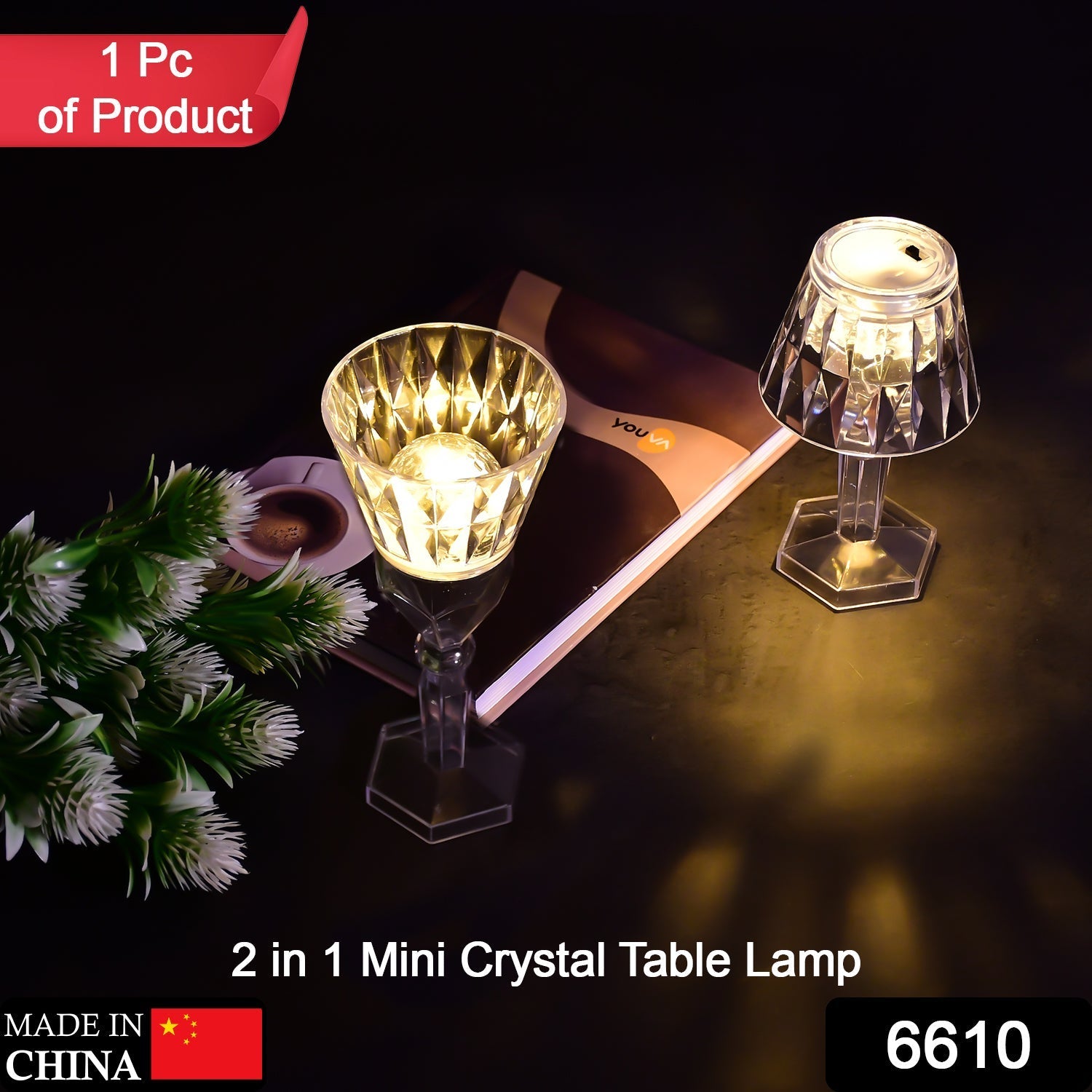 Crystal lamp with reflection effect. Crystal lamp with reflection effect.